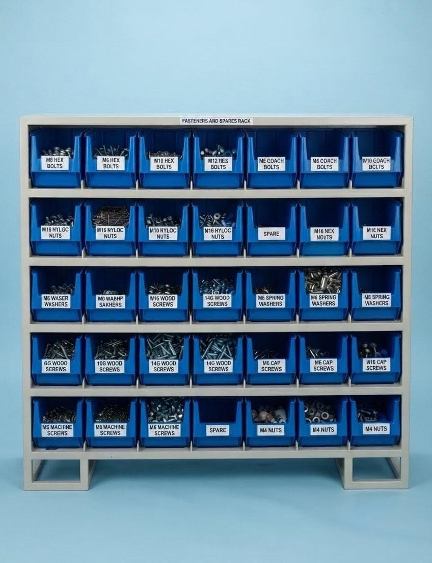 Fastener Bin Rack