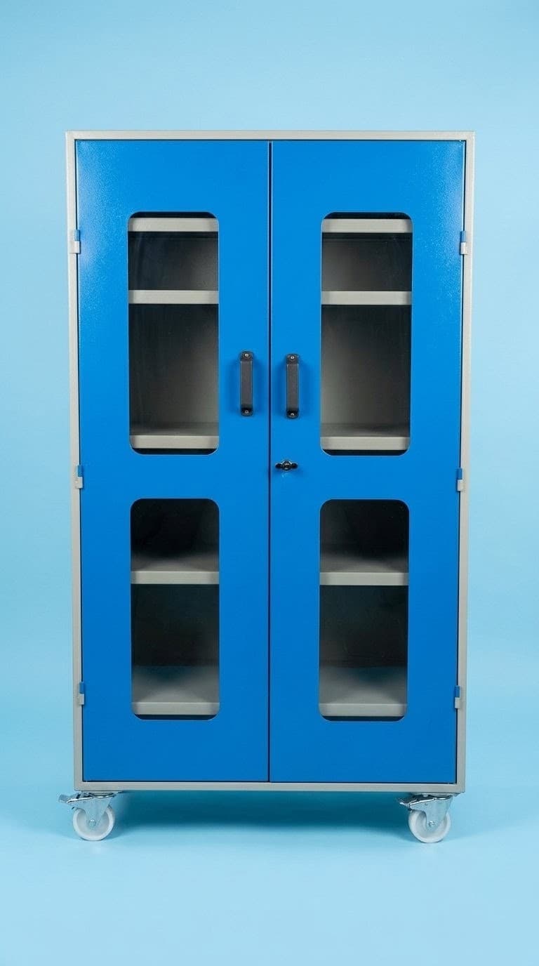 Mobile Double-Door Storage Cabinet