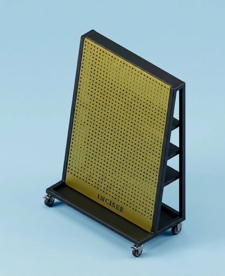 Peg Board Trolley with Shelf